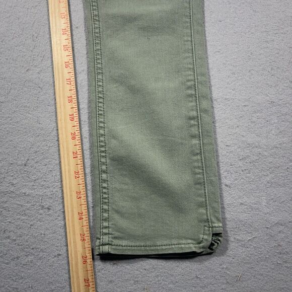 Anthro Pilcro and the Letter‎ Press Size 26 Denim Pants Ankle Straight Leg Green - Picture 3 of 11